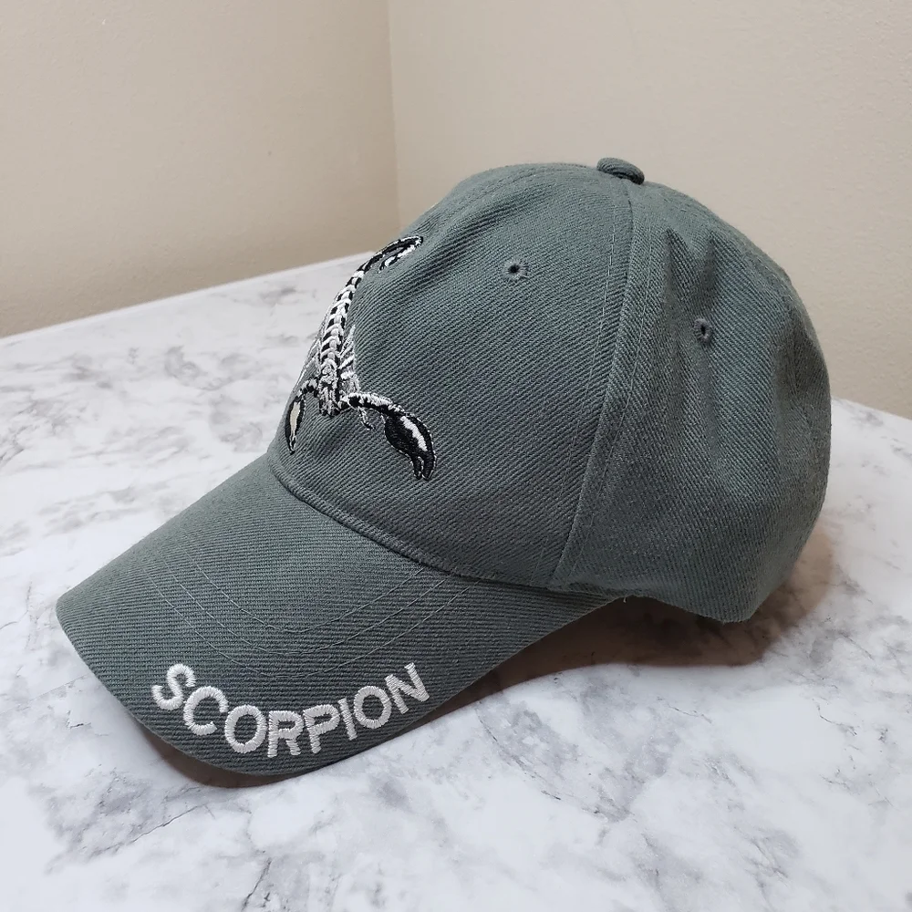 Blue Ocean Scorpion Embroidered Cap